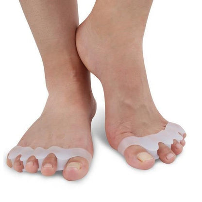 Belro orthopedic toe corrector and separator showing a silicone device for toe alignment and comfort.