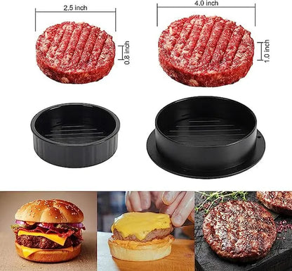 Belro burger press for homemade burgers, featuring a sturdy metal construction and comfortable handle for even shaping.