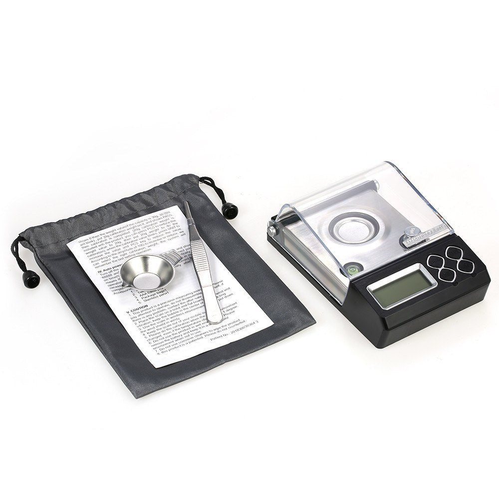 GETDECO professional digital milligram scale for high-precision jewelry weighing, featuring 0.001g accuracy and multiple weight options.