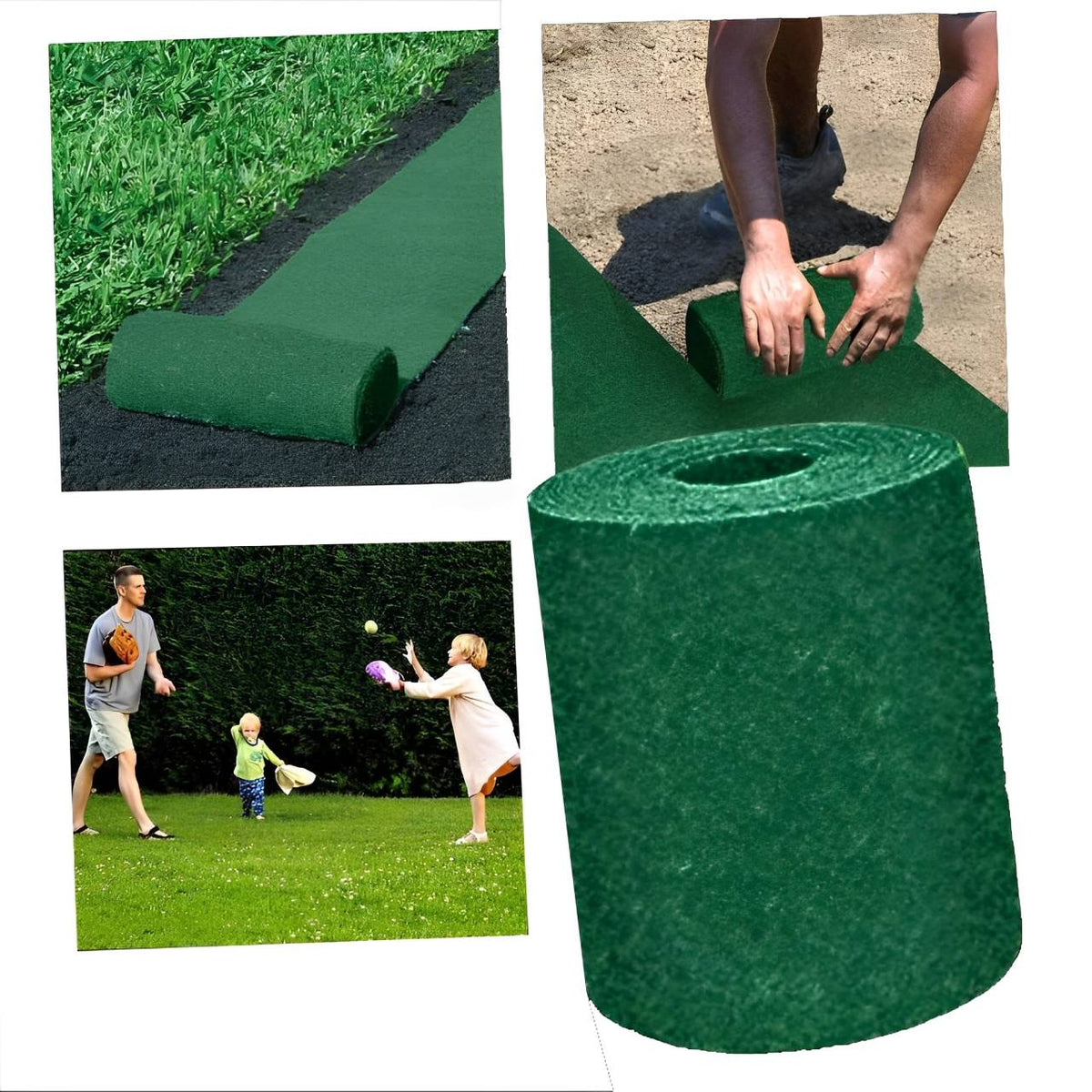 Belro Quick Fix Green Grass Seed Mat for outdoor lawn repair, showing lush green grass strands on biodegradable mat.