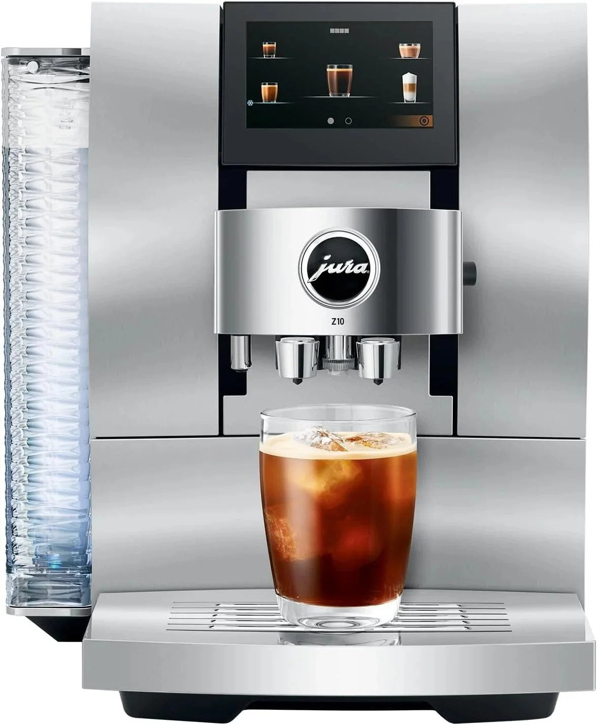 Casavibeo Jura Z10 automatic coffee machine with sleek design and digital controls, ready for brewing fresh coffee.