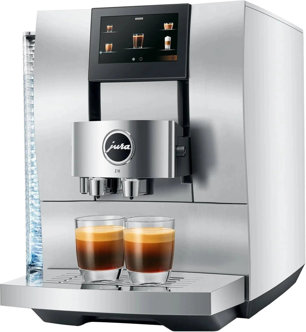 Casavibeo Jura Z10 automatic coffee machine with digital display and sleek design, ready for brewing fresh coffee.