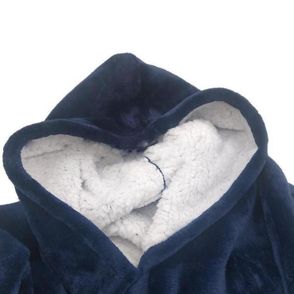 Belro blanket sweater with fleece lining, cozy rainwear clothing featuring a soft, warm interior and stylish design.