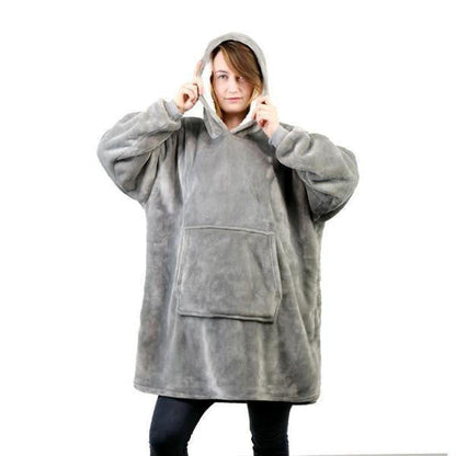 Belro blanket sweater with fleece lining, cozy rainwear clothing ideal for cold, wet weather, featuring a soft, warm fleece interior.