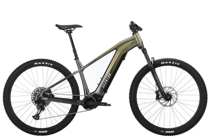 Aventon Ramblas eMTB in Borealis color with sleek frame and rugged tires, ready for off-road adventure.