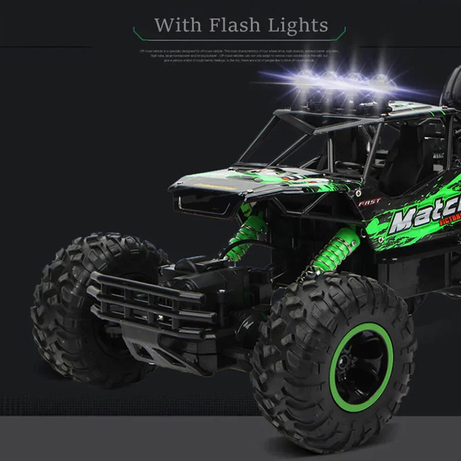 Colorful Belro Toy Monster Truck with large tires and detailed engine design, perfect for kids' automotive play.