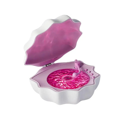 Belro Shell Bluetooth speaker with integrated night light in rose red, compact electronic device for wireless audio and ambient lighting.
