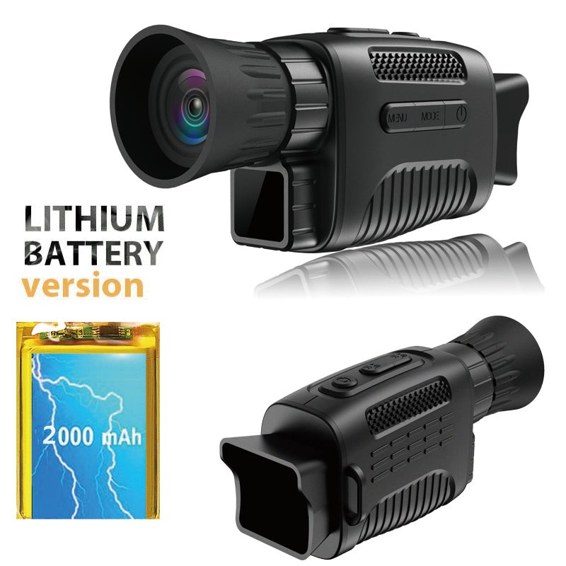 Belro night vision monocular for electronics cameras, showing a compact device with lens and controls for enhanced nighttime viewing.