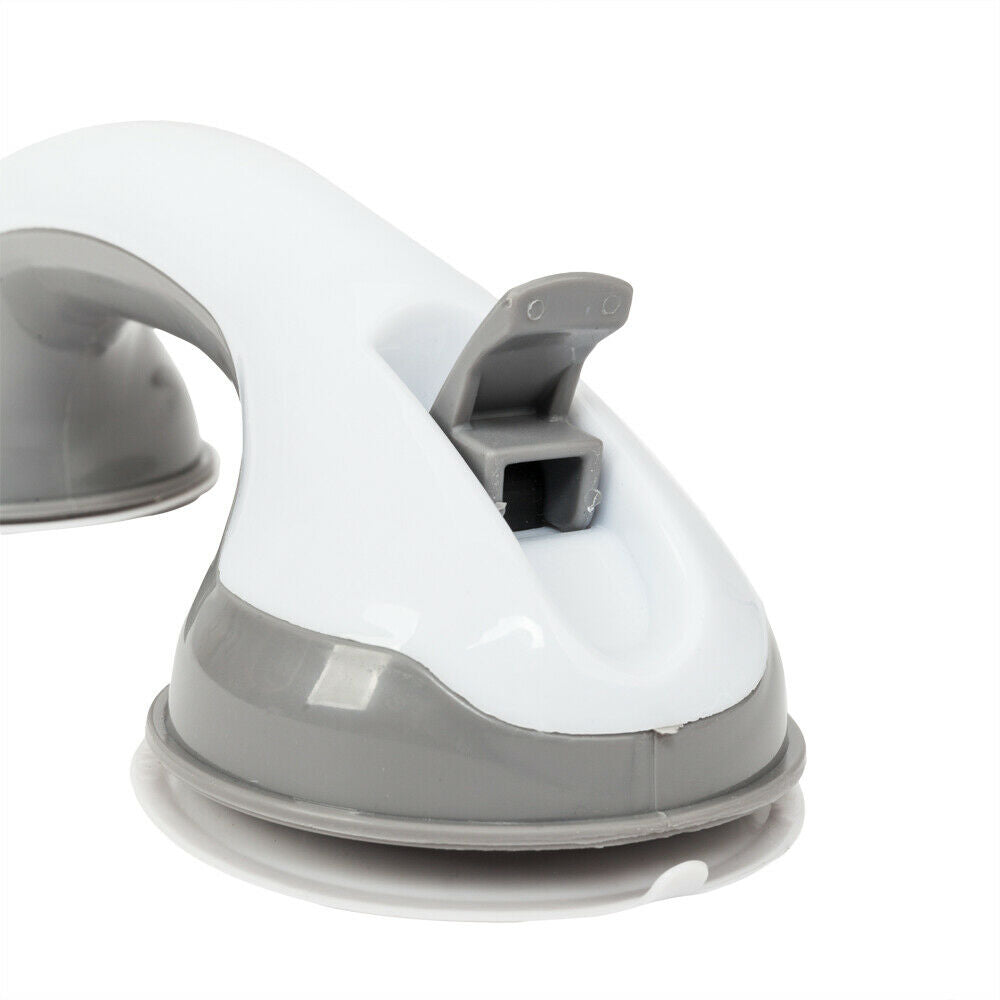 Belro sturdy bathroom shower suction cup grab bar handle mounted on tiled wall, ideal for safety in home bathroom.