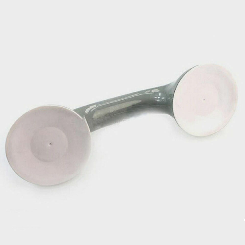 Belro bathroom shower grab bar with suction cups for secure support, mounted on a tiled bathroom wall.