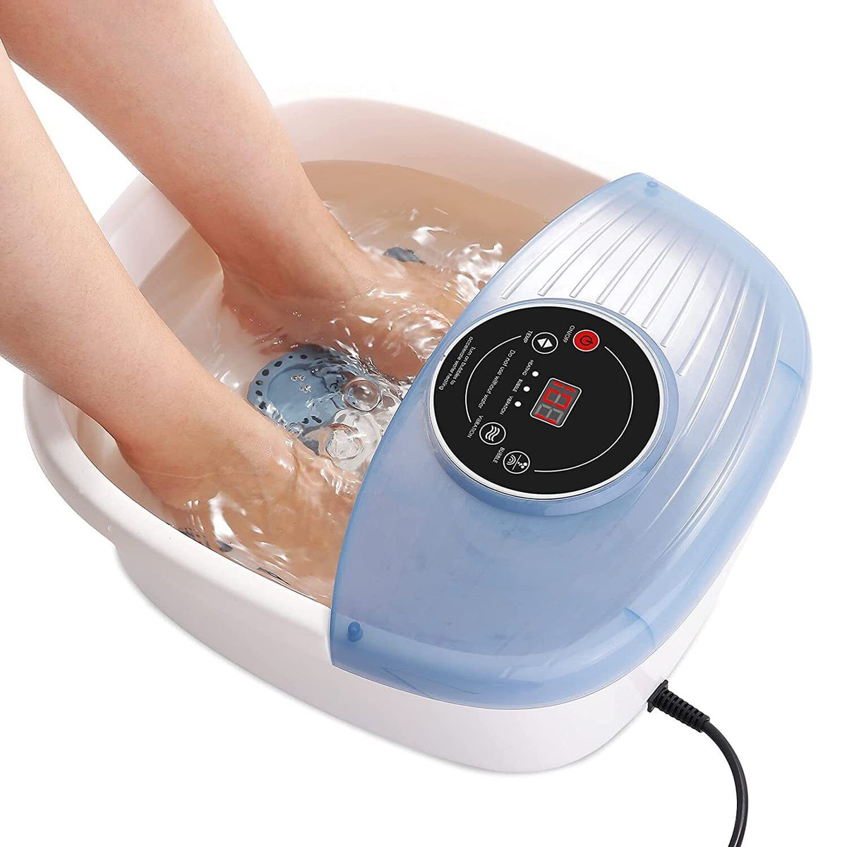 Belro temperature-controlled foot bubble bath massager with vibration, designed for relaxing health and beauty massage therapy.
