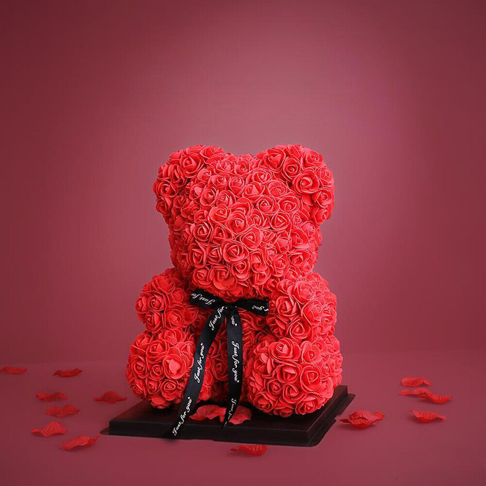Belro Eternal Love Rose Flower Valentine's Teddy Bear gift in 10-inch size, featuring a plush teddy bear and decorative roses.