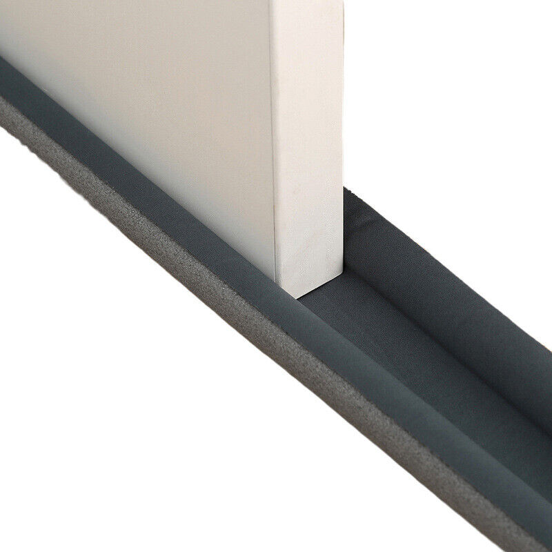Belro garage door weather stripping seal strip installed at the bottom of a door for insulation and weather protection.