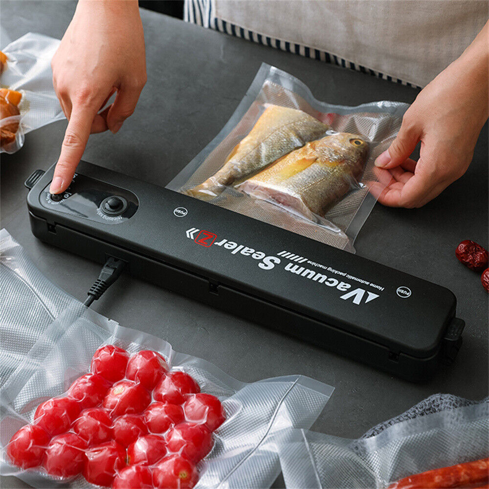 Belro electric home kitchen vacuum bag sealer for food preservation, showing the sealing machine on a countertop.