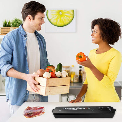 Belro electric food saver vacuum bag sealer machine with sealing bags for kitchen food preservation.