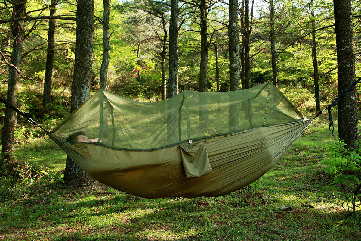 Belro portable two-person camping hammock tent with canopy, outdoor outdoor hammock for travel and relaxation in nature