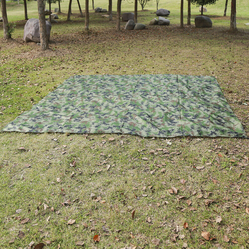 Belro portable two-person outdoor camping hammock with canopy, set up outdoors in a natural garden setting.