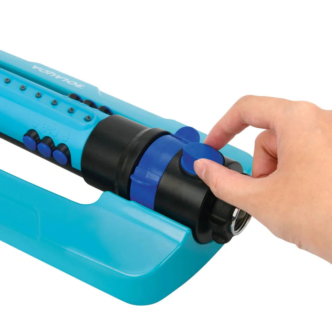 Belro wide-range oscillating garden sprinkler system for above ground lawn watering, ideal for outdoor home and garden use.