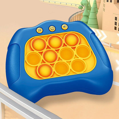 Belro Rapid Pop Light Up Fidget Bubble Game Console showing colorful illuminated bubbles and sleek electronic design.