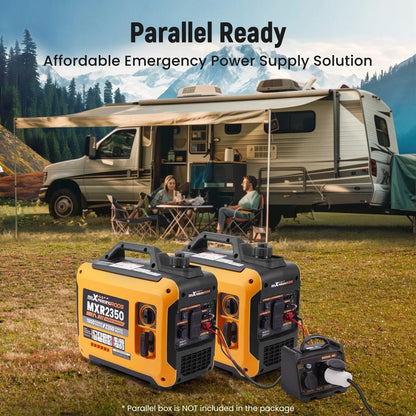 Casavibeo inverter portable generator with 2300W to 5500W power output, compact design, and digital control panel.