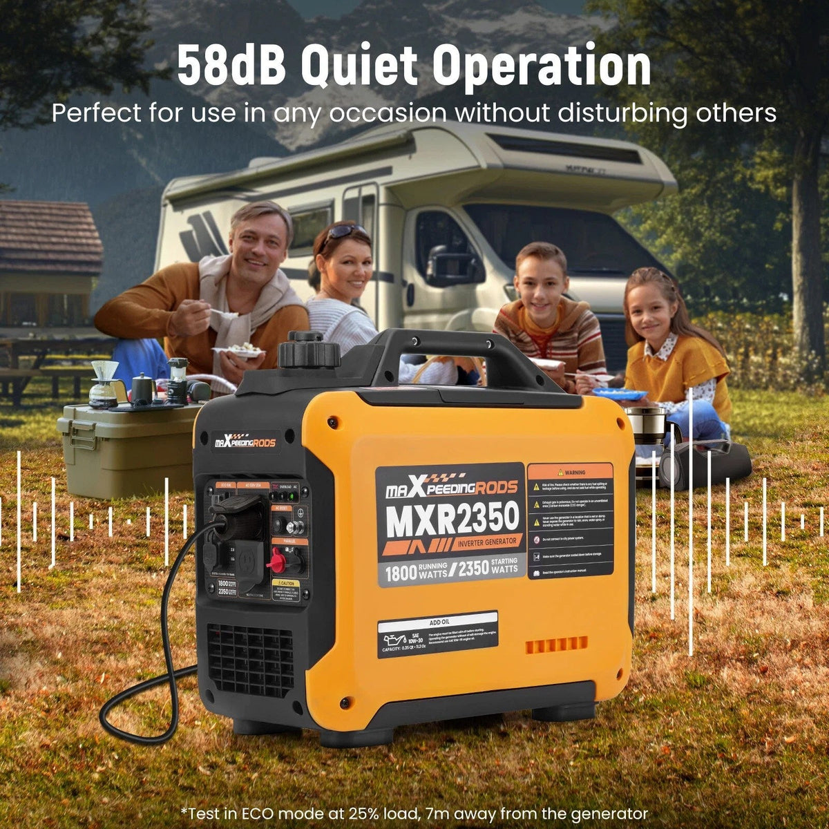 Portable Casavibeo inverter generator with 2300W to 5500W power output, compact design for outdoor and emergency use