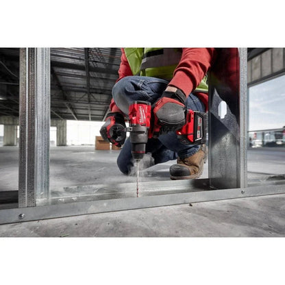 Milwaukee M18 FUEL 18V lithium-ion cordless hammer drill and impact driver set, shown with drill and impact tools.