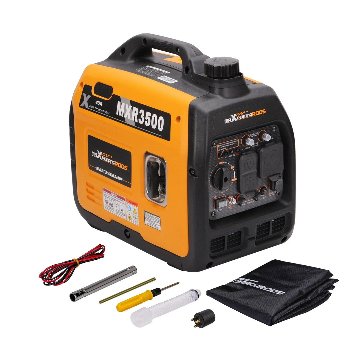 Casavibeo inverter generator portable with 2300W to 5500W power output, compact design, and sturdy build for outdoor use.