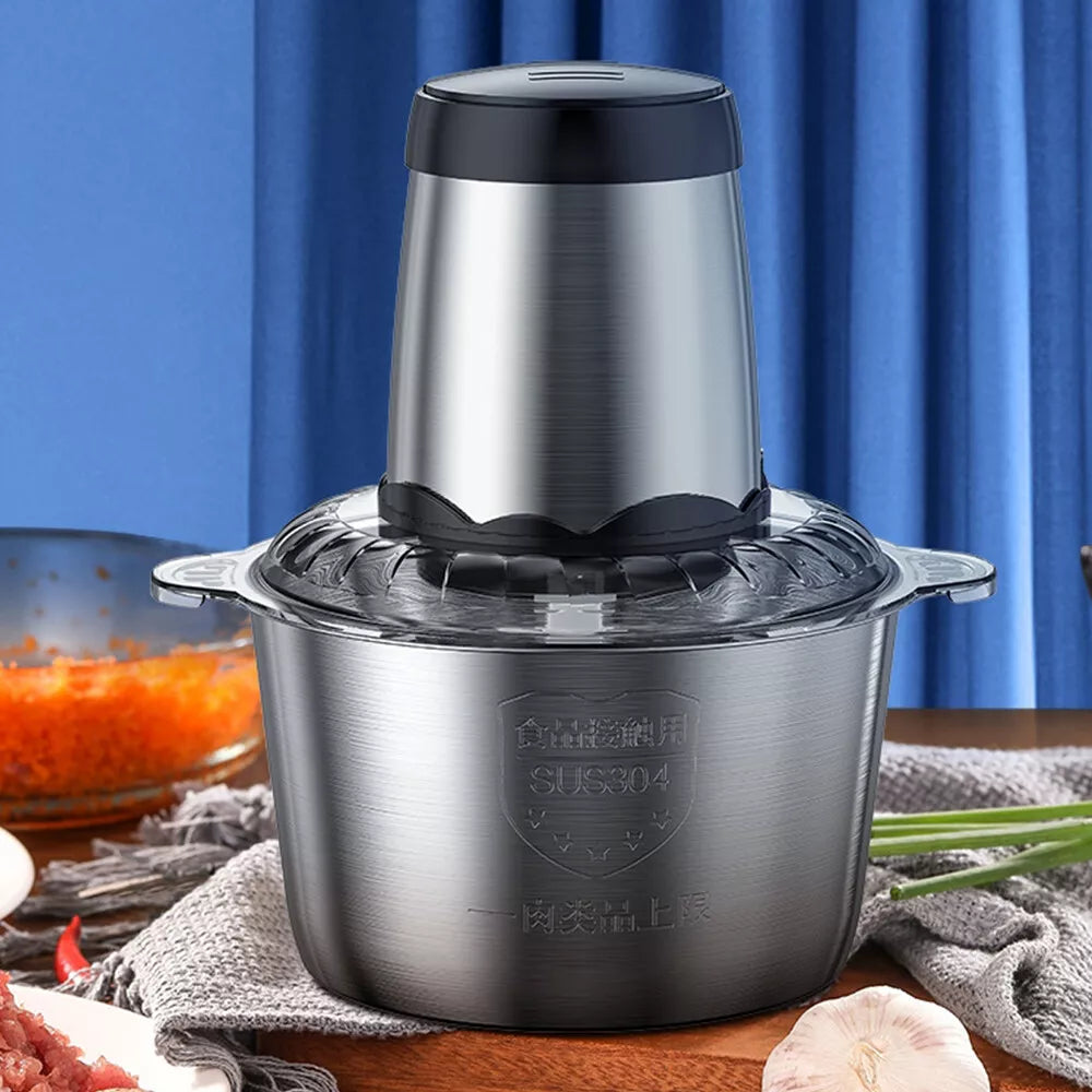 Belro 2L food chopper with stainless steel blades and compact design for efficient kitchen prep.