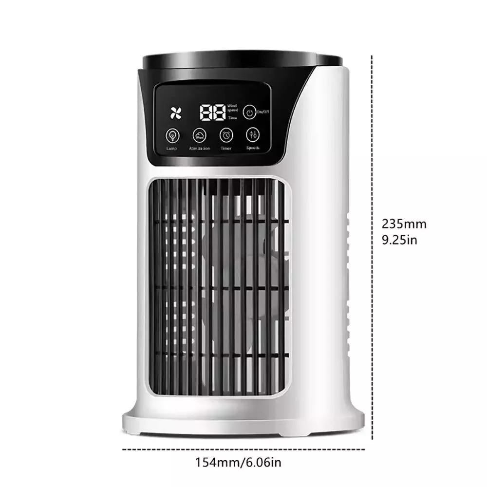 Belro portable room air conditioner for home and outdoor use, shown in a modern living space setting.
