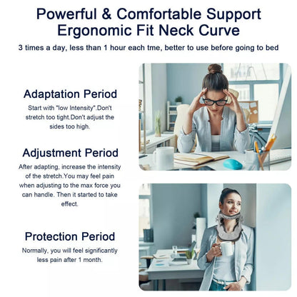 Belro neck stretcher traction device accessory with adjustable straps for cervical spine relief and posture support.