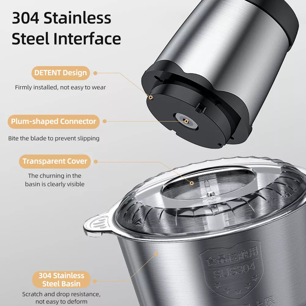 Belro 2L food chopper with stainless steel blades and compact design for efficient kitchen prep.