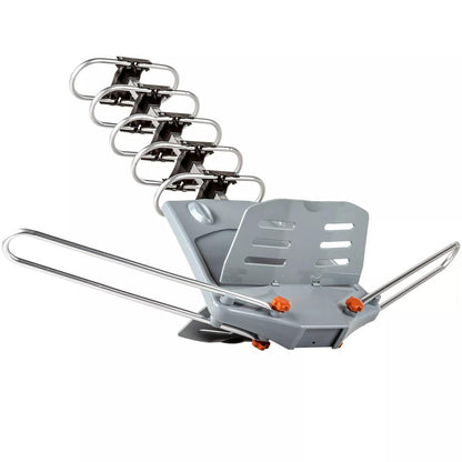 Belro Long Range Digital HD TV Antenna with 360-degree motorized rotation and mounting pole for better signal reception.