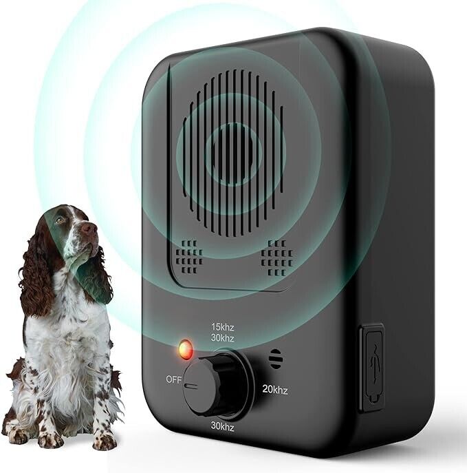 Belro Dog Anti Barking Device in black and silver, portable pet training gadget for controlling excessive barking.