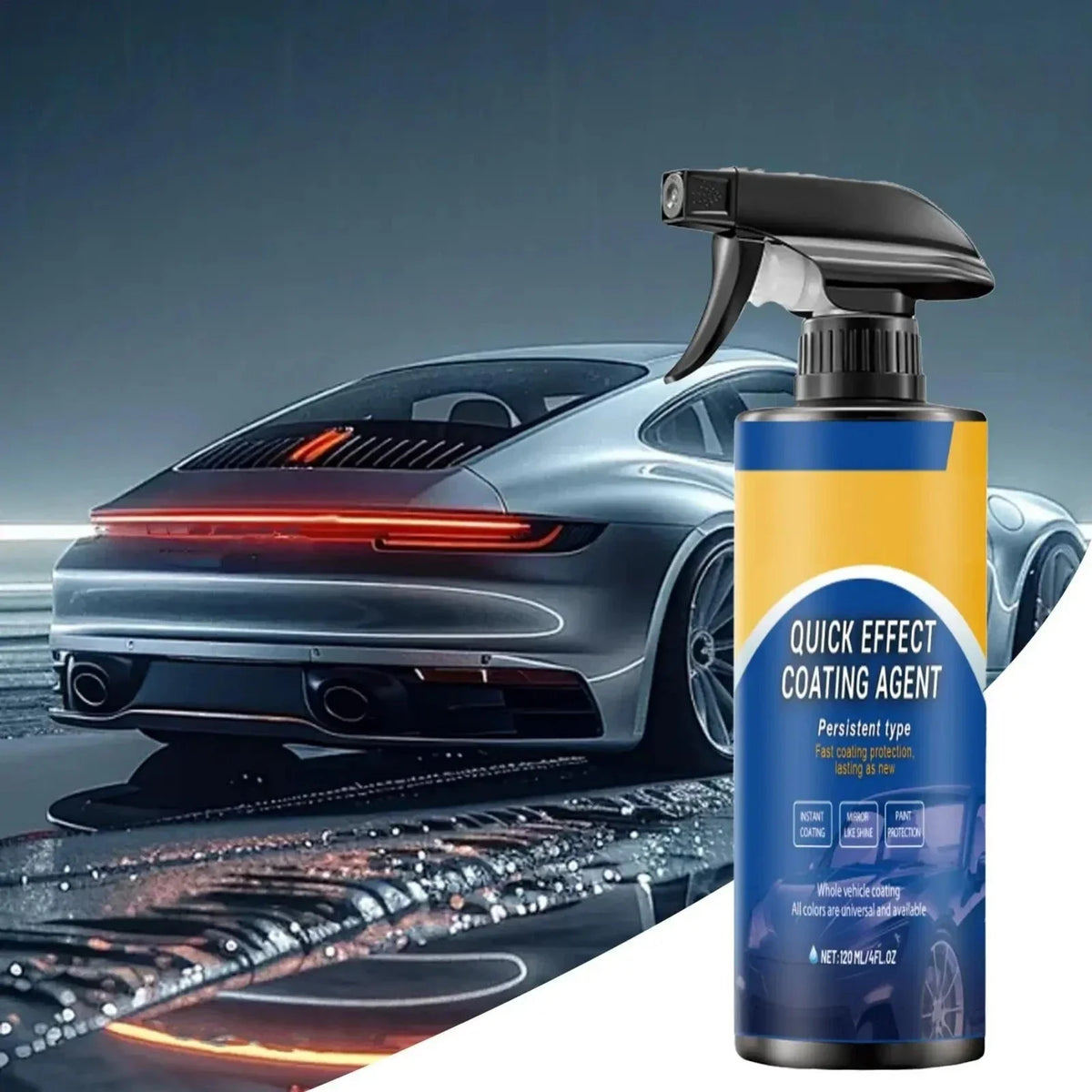Mivoza Car Nano Ceramic Sealant spray bottle, showcasing a sleek automotive waterless paint protection coating for shine and durability.