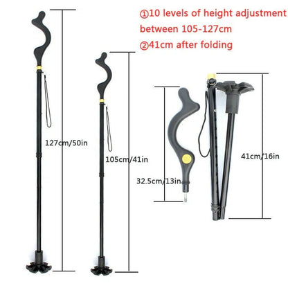 Belro walking stick for seniors, sturdy and lightweight, designed for comfortable support during daily walks and outdoor activities.