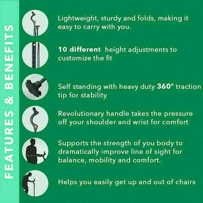 Belro walking stick for seniors, lightweight and sturdy support for elderly users, designed for stability and comfort in health and beauty.