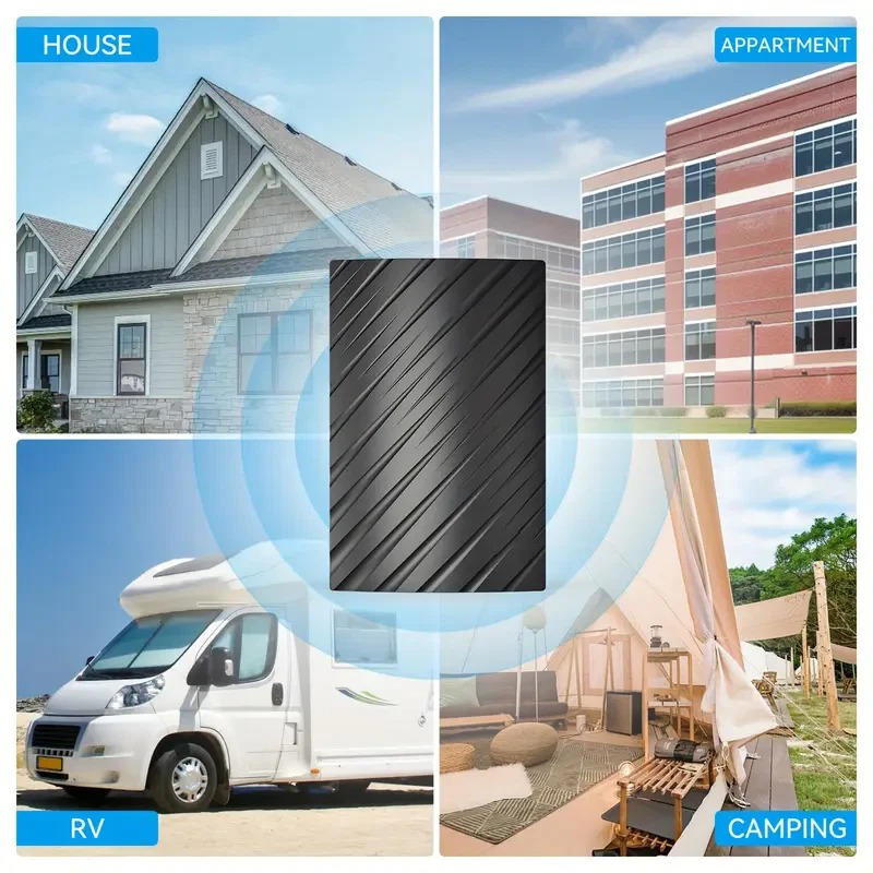 Belro Long Distance HDTV antenna box for indoor and outdoor use, amplified signal with 460-mile range, electronics product image