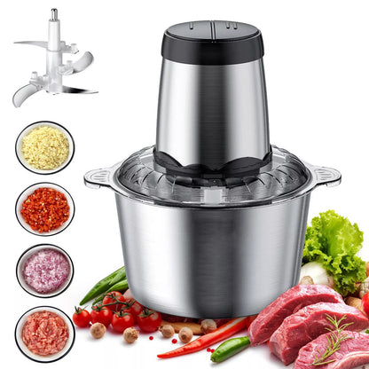 Belro 2L food chopper with stainless steel blades and compact design for efficient kitchen food preparation.