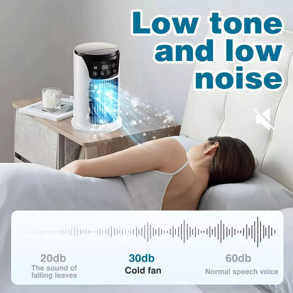 Belro portable room air conditioner for home and outdoor use, shown with control panel and vents in a modern setting.