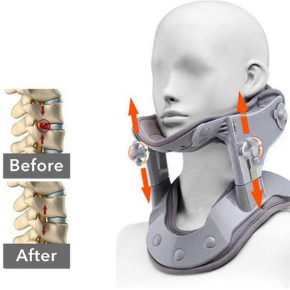 Belro neck stretcher traction device with adjustable suspenders designed to relieve neck tension and improve posture.