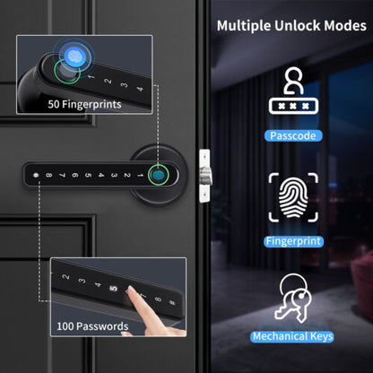 Belro fingerprint smart door lock for automotive use, featuring mobile app remote control and fingerprint access.