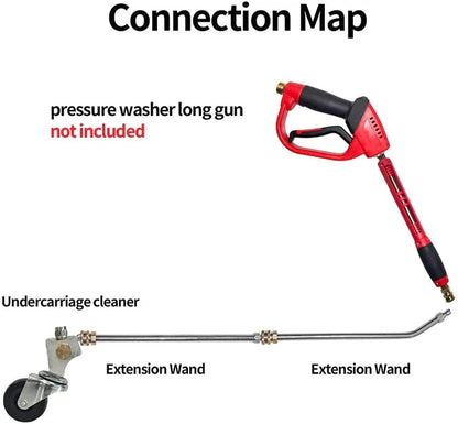 Belro 4000 PSI under car pressure washer for men, showcasing the high-pressure spray nozzle and durable construction.