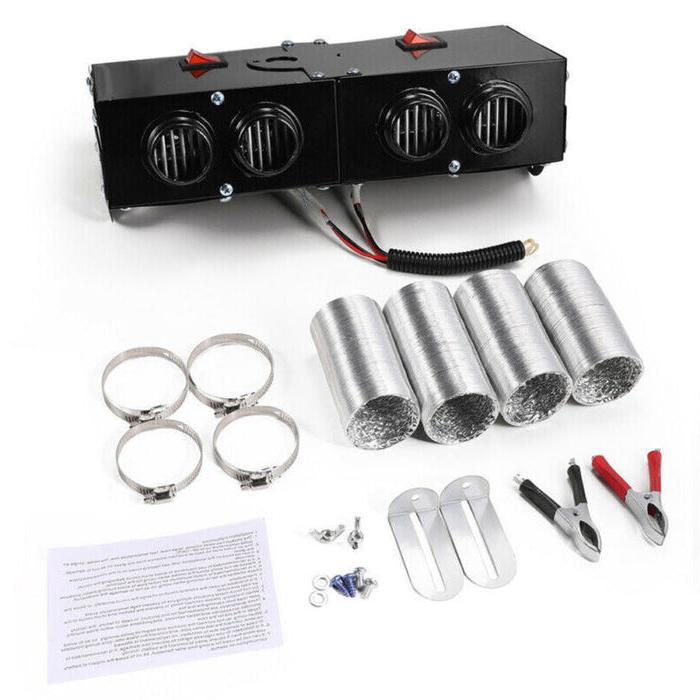 Belro 500W electric car heater showing compact black device with control panel for vehicle interior heating.