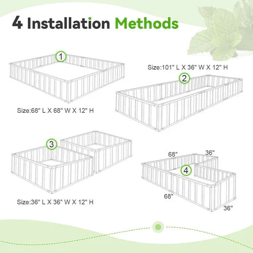 Belro outdoor raised garden bed for flowers and vegetables, made of durable materials, ideal for home garden outdoor planting.