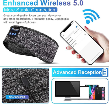 Belro 2-in-1 wireless sleeping headphones with sports headband, ideal for sleeping, workouts, jogging, and reducing insomnia.