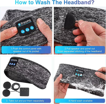 Belro 2-in-1 wireless sleeping headphones with sports headband, ideal for sleeping, workouts, jogging, and relaxation.