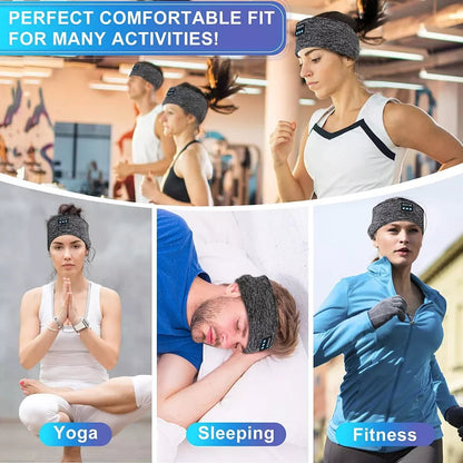 Belro 2-in-1 wireless sleeping headphones with sports headband, ideal for sleep, exercise, jogging, and insomnia relief.