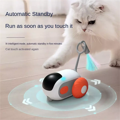 Belro Smart Pet Sports Car Toy for cats, a remote-controlled interactive toy with USB charging, designed to entertain cats.