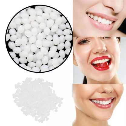 Belro original moldable false teeth for oral care, showing the flexible, custom-fit dental prosthetics in a close-up view.