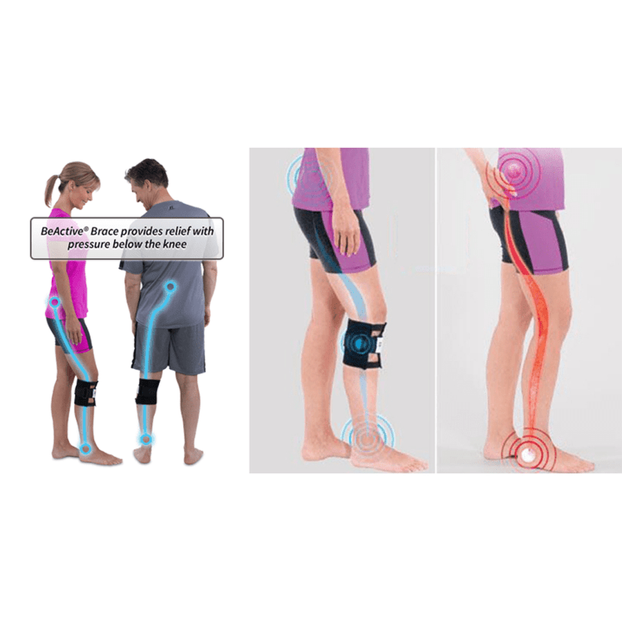Belro sciatic nerve brace with acupressure pads for leg and back pain relief, designed to support and stabilize sciatic nerve discomfort.